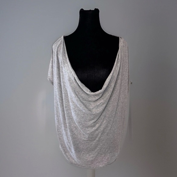 We The Free Tops - We The Free Free People Top Sz S Grey Cowl Neck Cap Sleeve Boho Tee Shirt